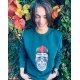 Unisex Sweatshirt Bisiklet Yaka Frida Yeşil